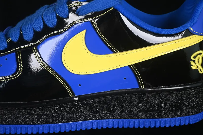 All categories Nk Air Force 1 Air Force series Nk Air Force 1 Low Air Force low-top C version Central Cee x Nike Air Force 1 Low "Racer Blue" black, yellow and blue patent leather Air Force 1 low-top casual sneakers IQ1402-010